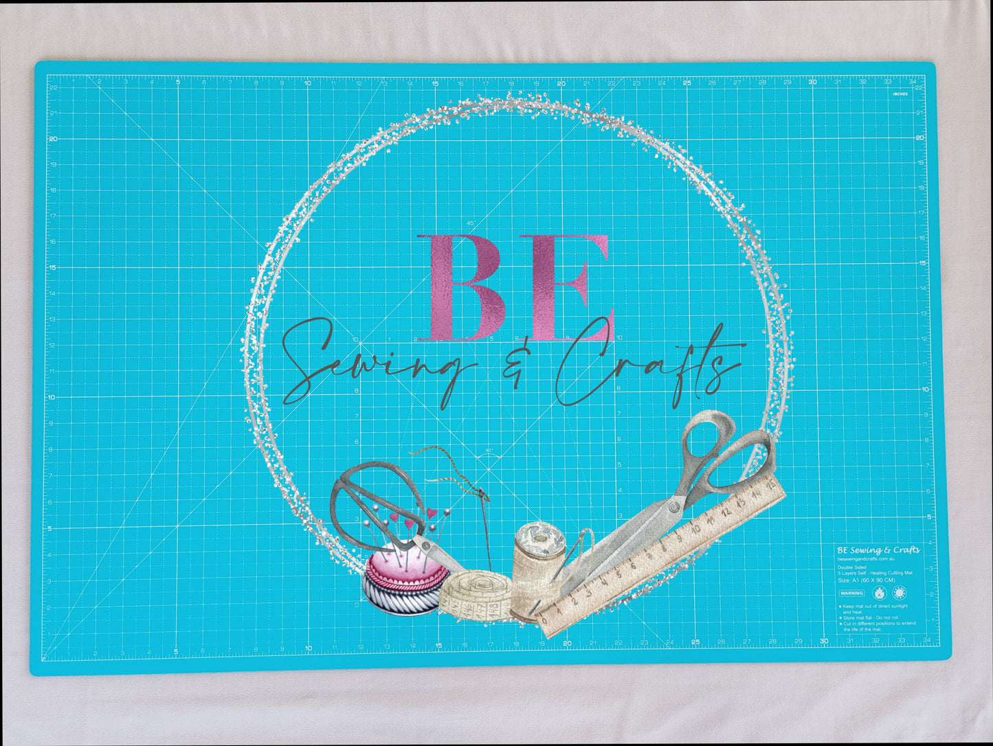 Cutting Mat Self Healing A1 Teal Metric 90cmx60cm