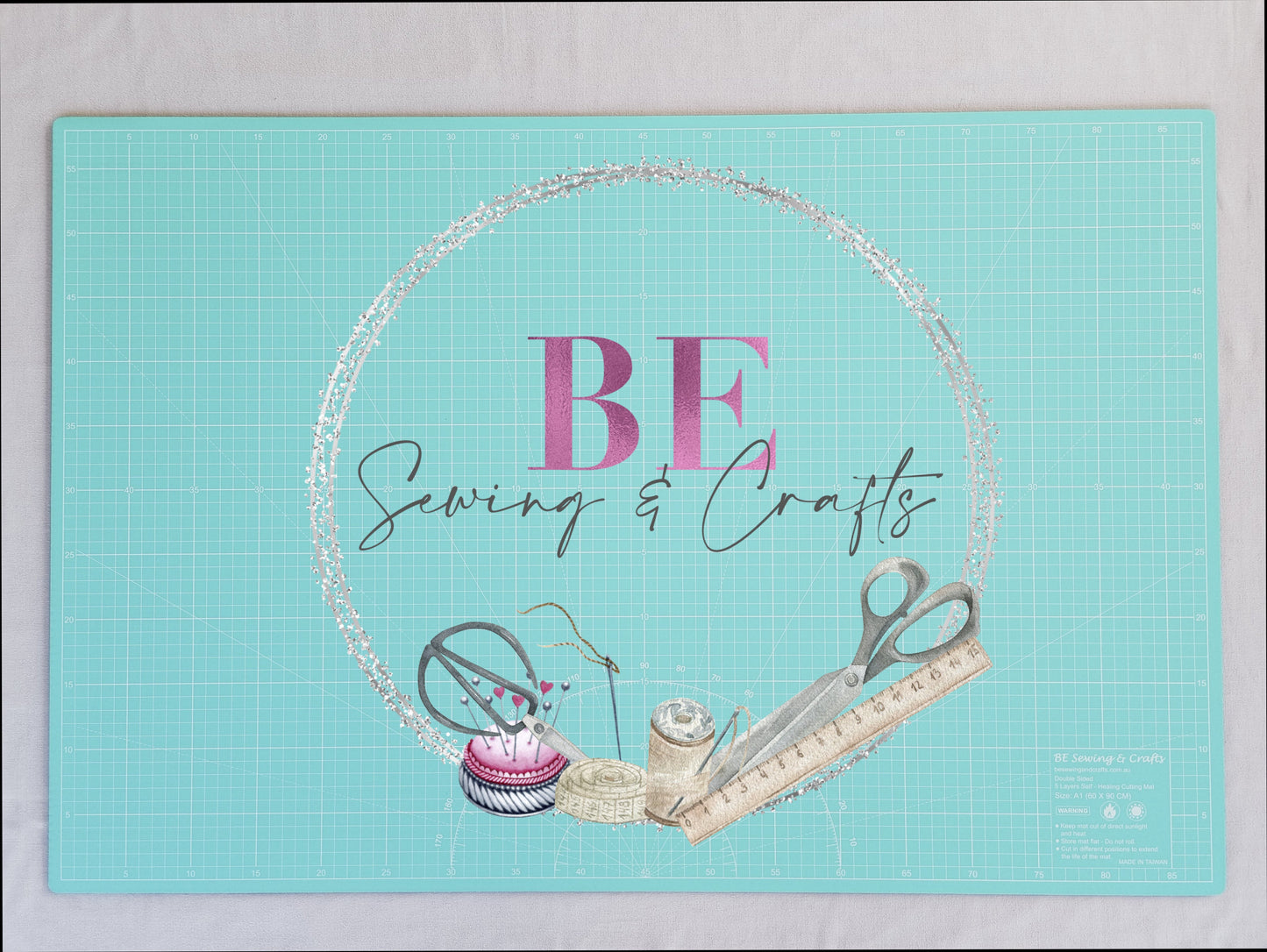 Cutting Mat Self Healing A1 Pink/Turquoise Metric 90cmx60cm