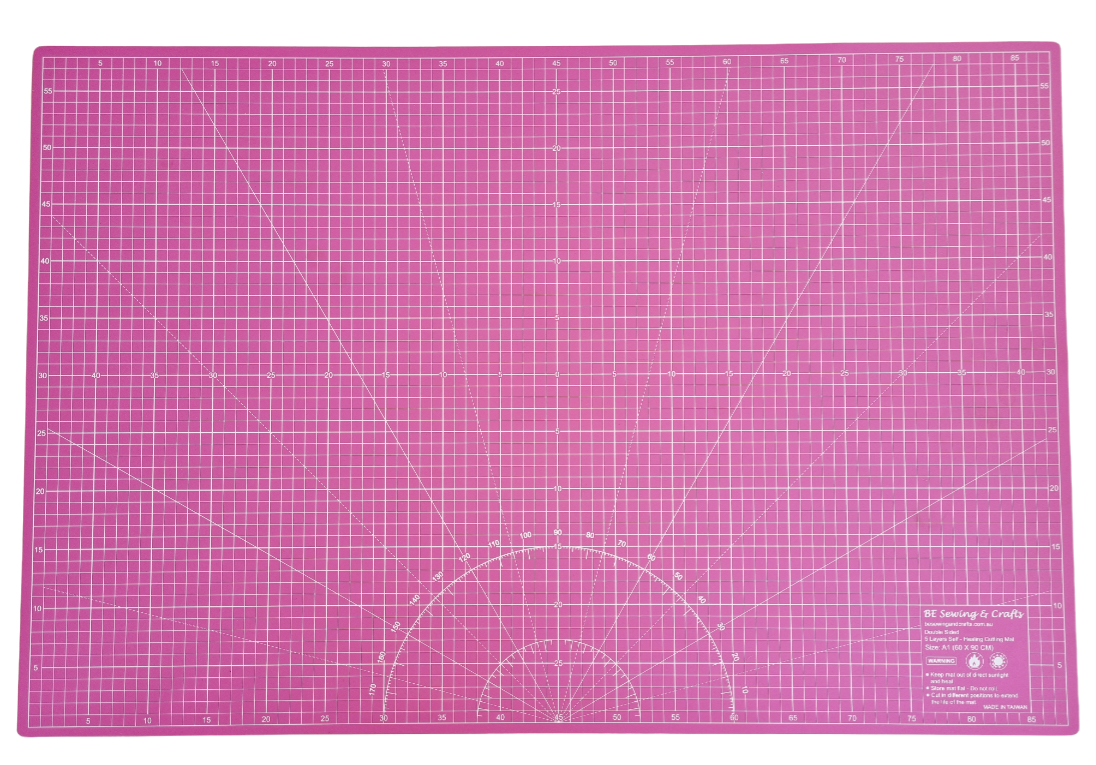 A1 Pink Self Healing Cutting Mat 90cmx60cm