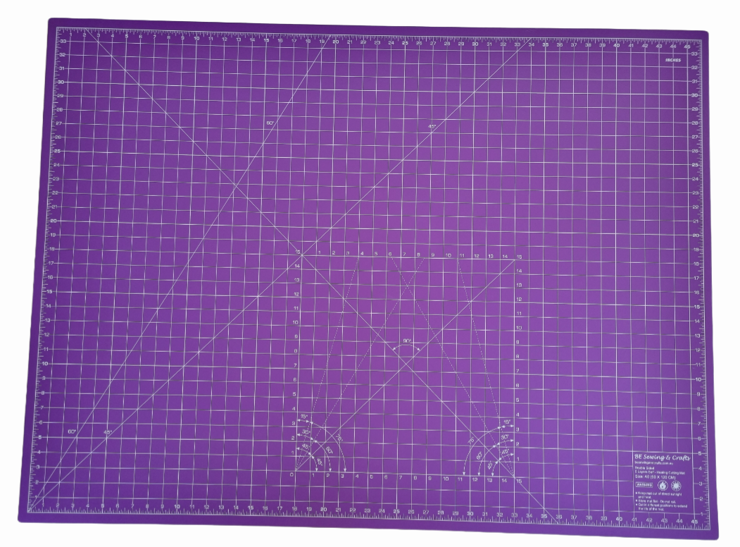 A0 Purple/Teal Self Healing Cutting Mat 120cmx90cm