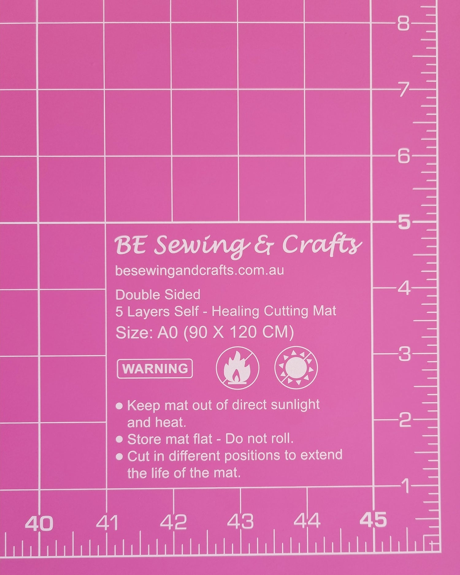 steak meloen Groot Cutting Mat, Pink Self Healing 1200x900mm Double Sided 5 ply – BE Sewing  and Crafts