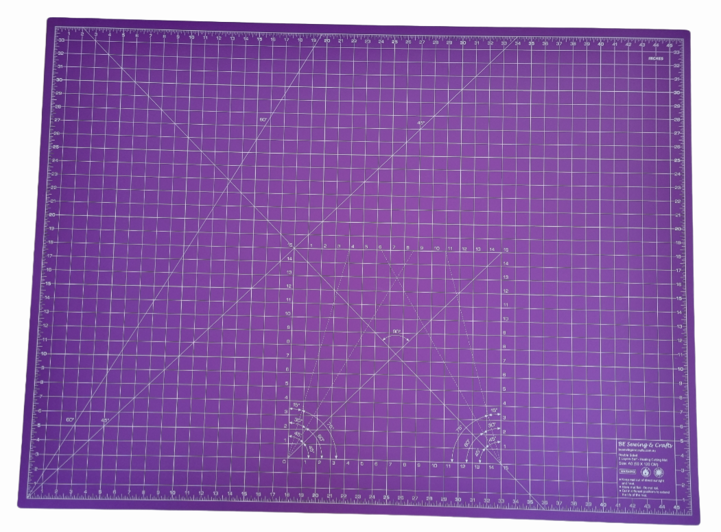 A0 Purple/Teal Self Healing Cutting Mat 120cmx90cm 